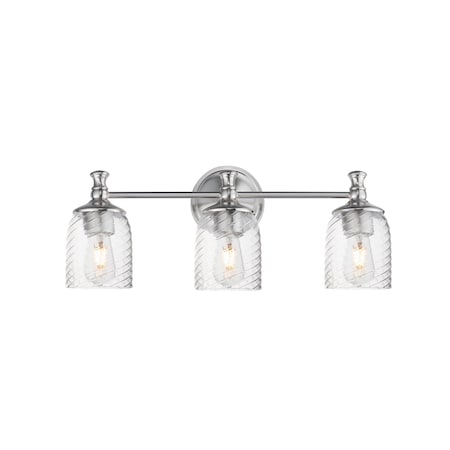 Maxim Lighting Swirl 3-Light Bath Vanity, Satin Nickel 21353CRSN